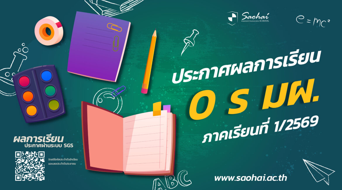 ประกาศผลการเรียน 0 ร มผ ประจำภาคเรียนที่ 1 ปีการศึกษา 2569